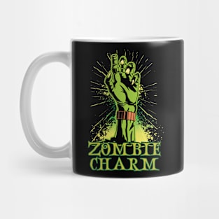 Zombie Charm - Zombie hand raises up from Grave Mug